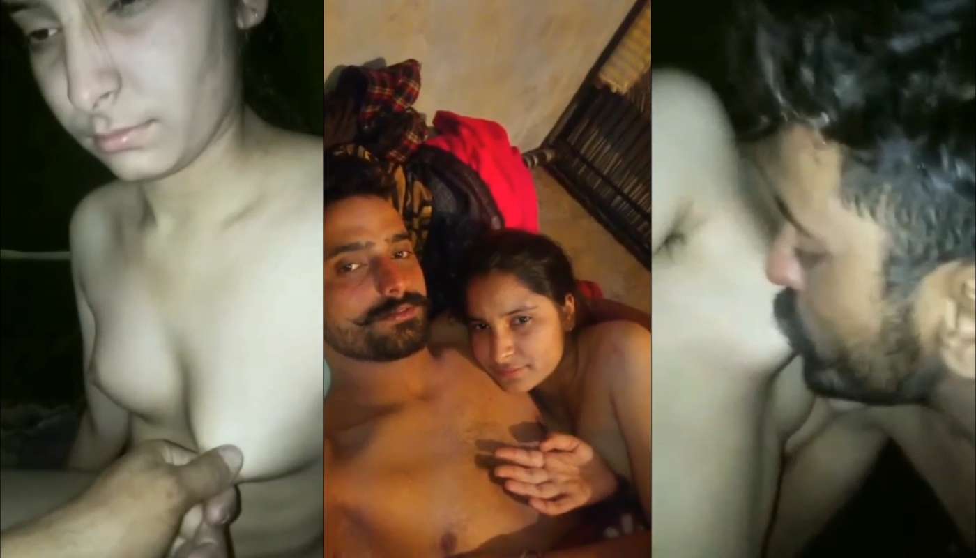 Punjabi couple viral mms video sucking her boobs