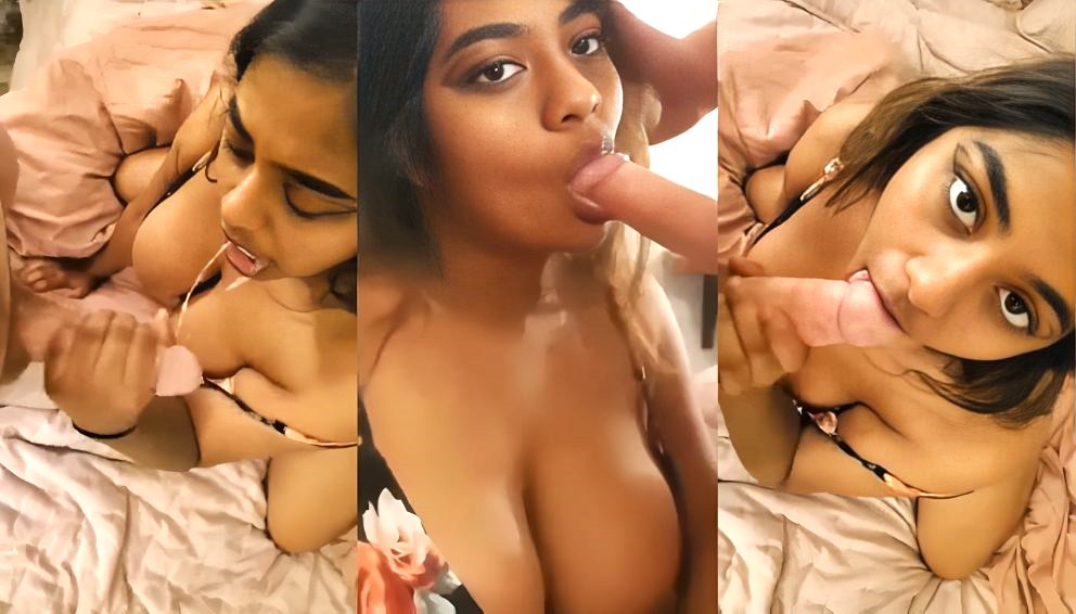 Hot sexy big boobs NRI babe beautiful happily playing with a bwc sucking facial and handjob videos tow