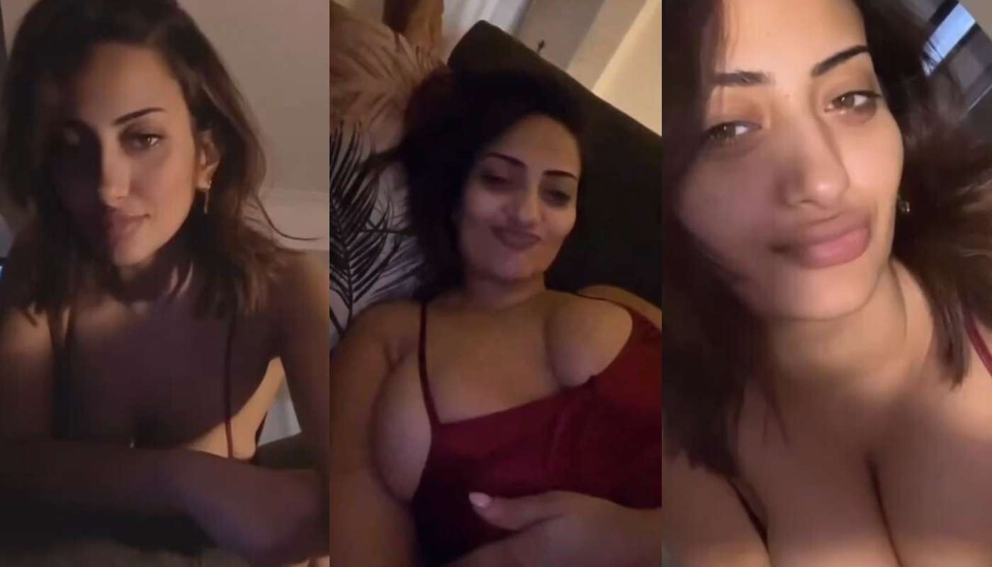 Sexy Tanker Girl Playing With Her Boobies